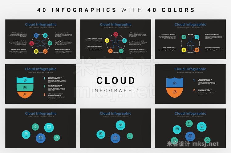 PPT模板 CLOUD Infographic Template