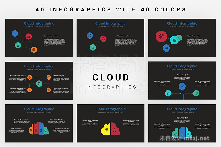 PPT模板 CLOUD Infographic Template