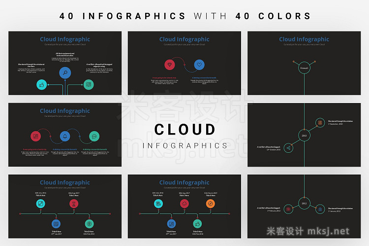 PPT模板 CLOUD Infographic Template