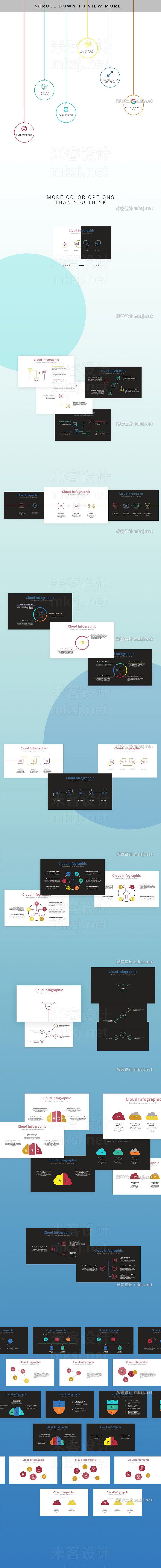 PPT模板 CLOUD Infographic Template