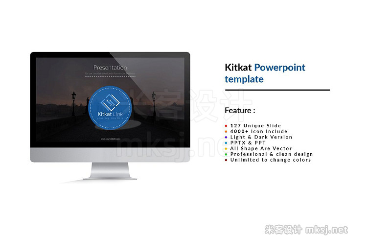 PPT模板 Kitkat Powerpoint Template