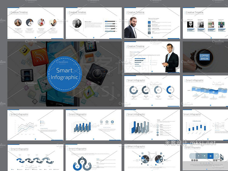 PPT模板 Kitkat Powerpoint Template