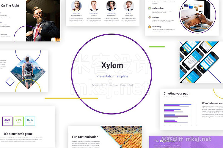 PPT模板 Xylom Clean PowerPoint Template