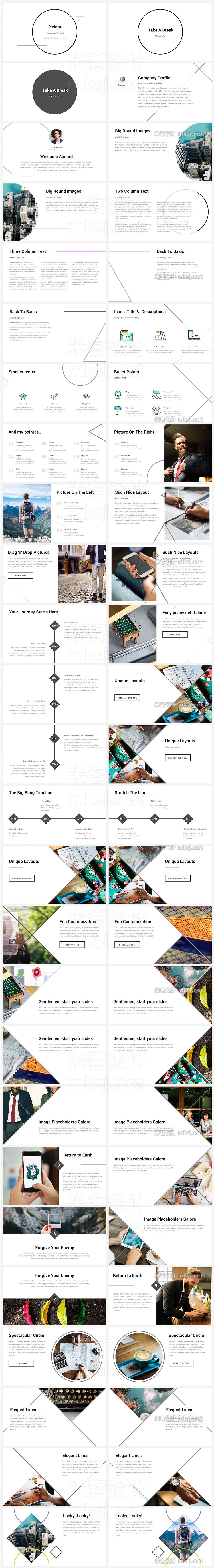 PPT模板 Xylom Clean PowerPoint Template