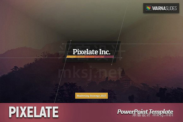 PPT模板 Pixelate PowerPoint Template