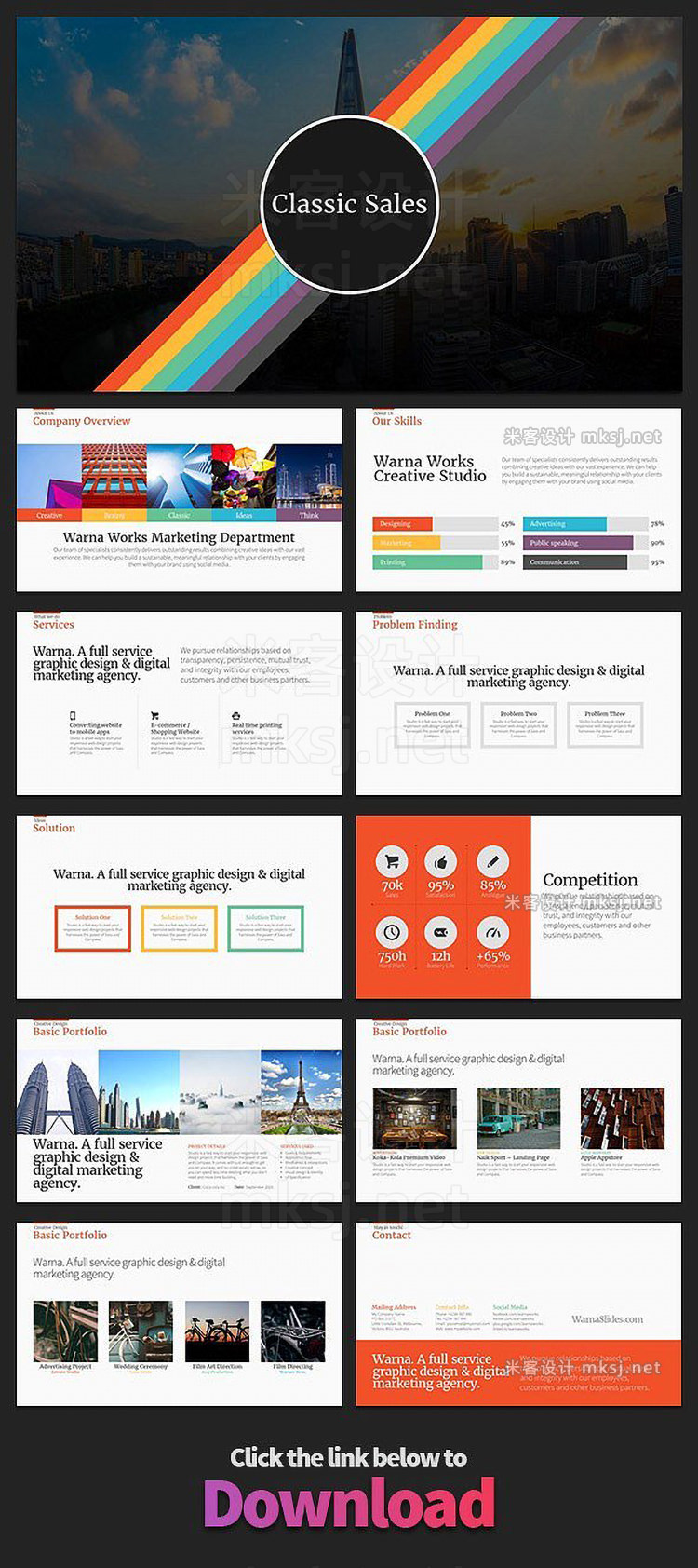 PPT模板 Classic Serif PowerPoint Template