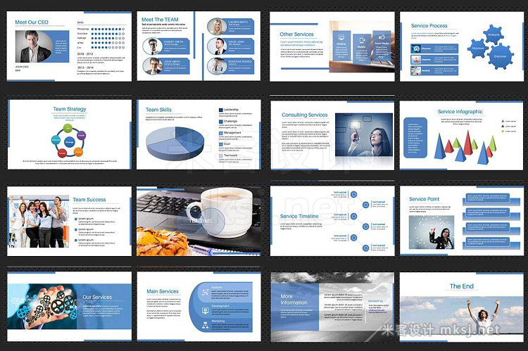 PPT模板 Corporate PowerPoint presentation V1