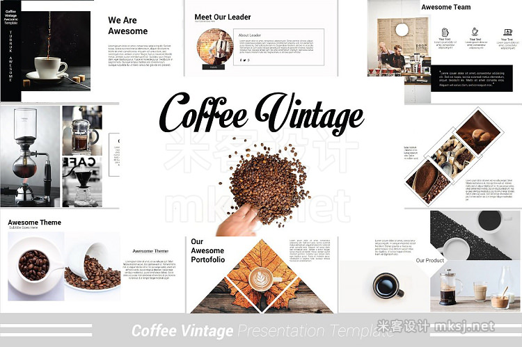 PPT模板 Coffee Vintage Powerpoint Template