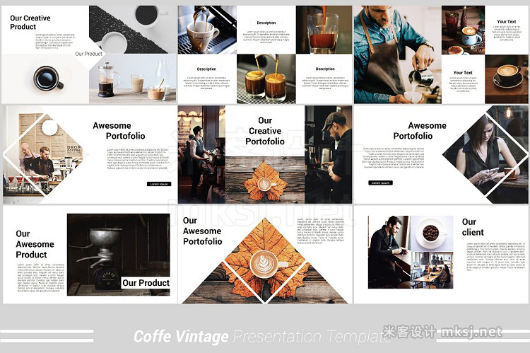 PPT模板 Coffee Vintage Powerpoint Template