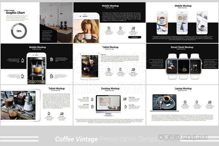 PPT模板 Coffee Vintage Powerpoint Template