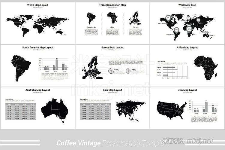 PPT模板 Coffee Vintage Powerpoint Template