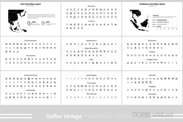 PPT模板 Coffee Vintage Powerpoint Template