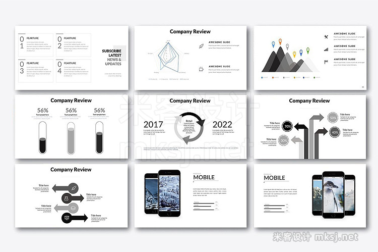 PPT模板 Cold Minimal Powerpoint Template