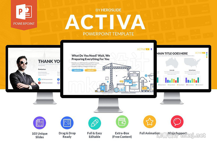 PPT模板 Activa Business Powerpoint Template