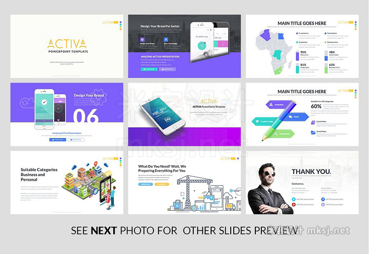 PPT模板 Activa Business Powerpoint Template