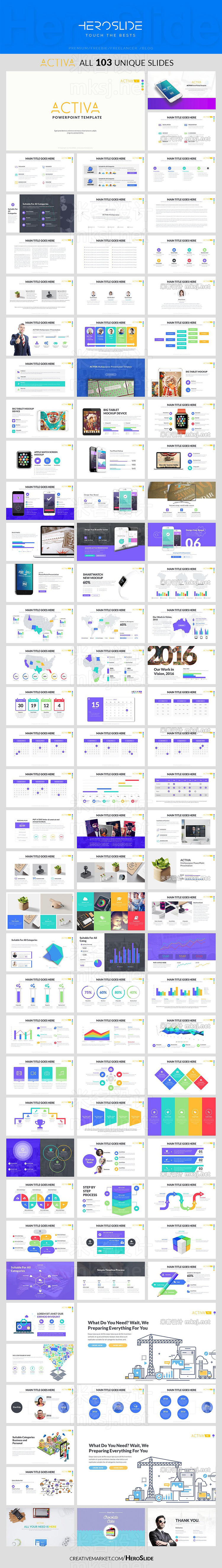 PPT模板 Activa Business Powerpoint Template