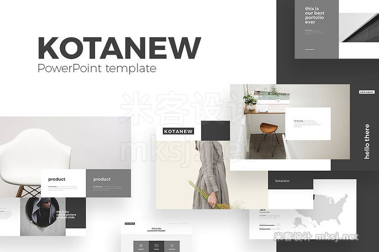 PPT模板 Kotanew PowerPoint Template