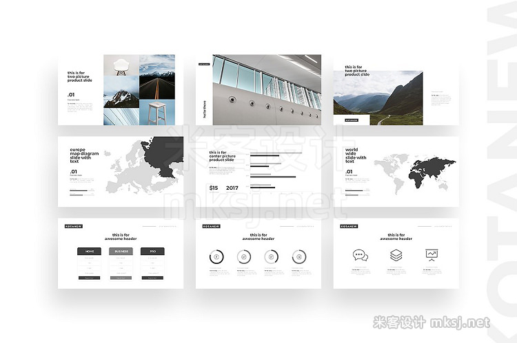 PPT模板 Kotanew PowerPoint Template