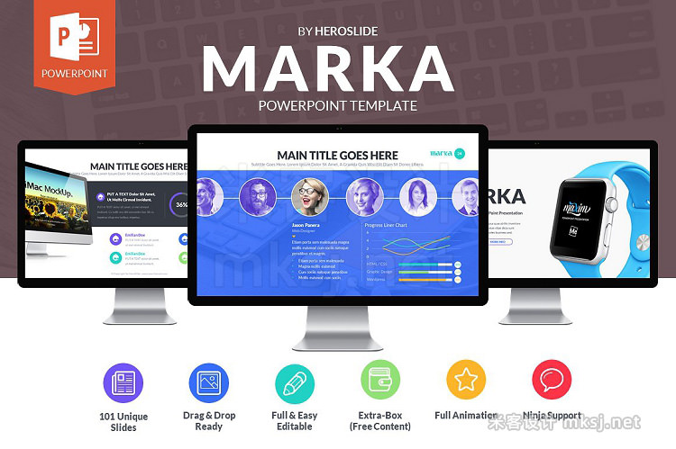 PPT模板 Marka Business Powerpoint Template