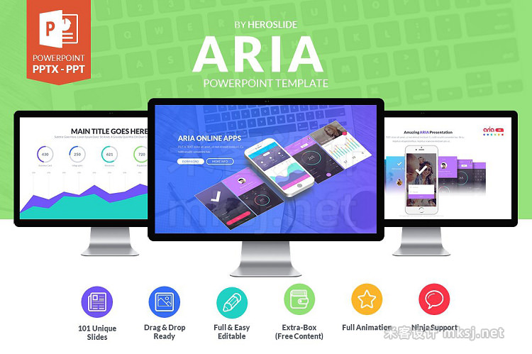 PPT模板 Aria Business Powerpoint Template