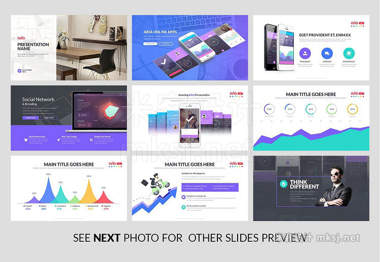 PPT模板 Aria Business Powerpoint Template