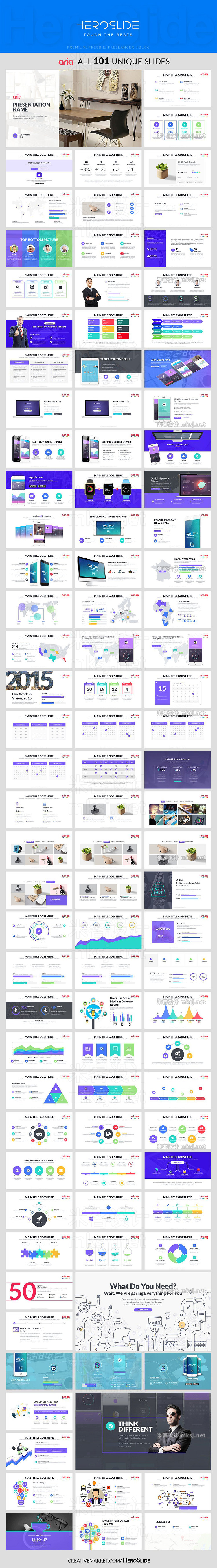 PPT模板 Aria Business Powerpoint Template