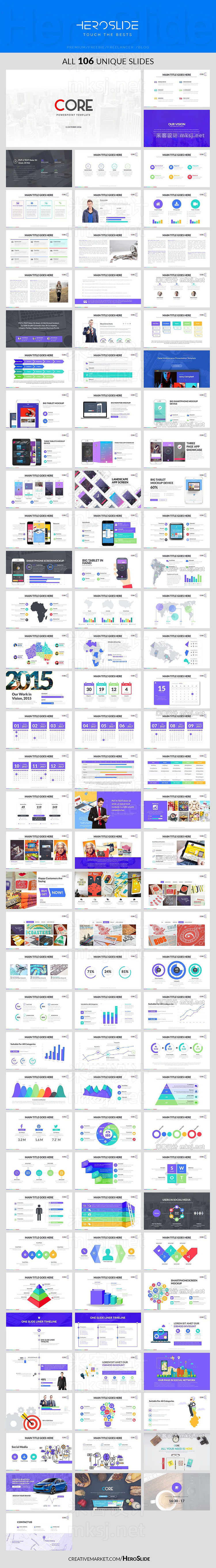 PPT模板 Core Business Powerpoint Template