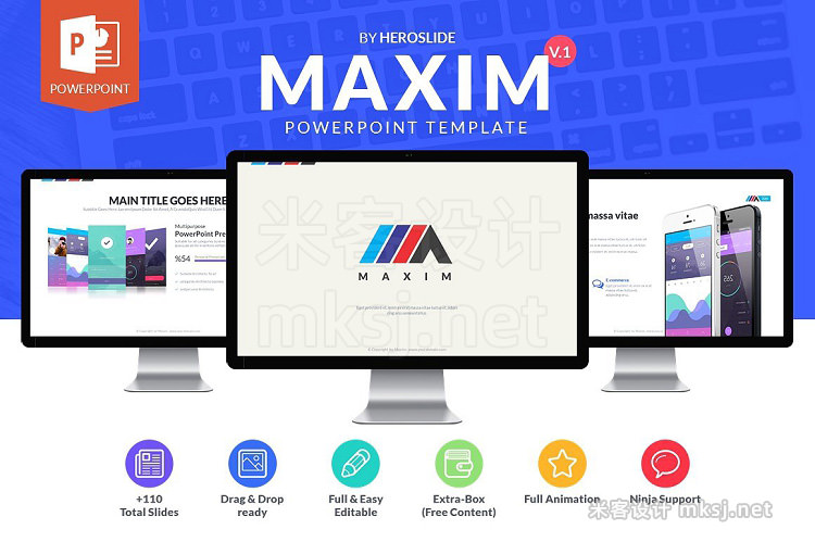 PPT模板 Maxim Business Powerpoint Template
