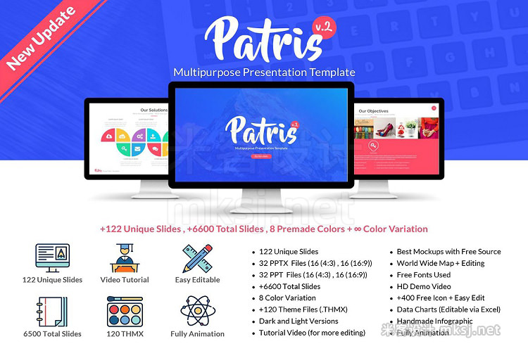 PPT模板 Patris PowerPoint Template v2