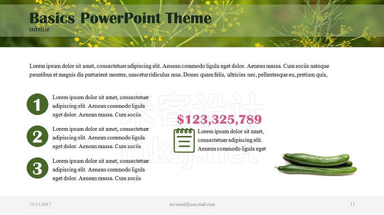 PPT模板 Cucumber Powerpoint Theme