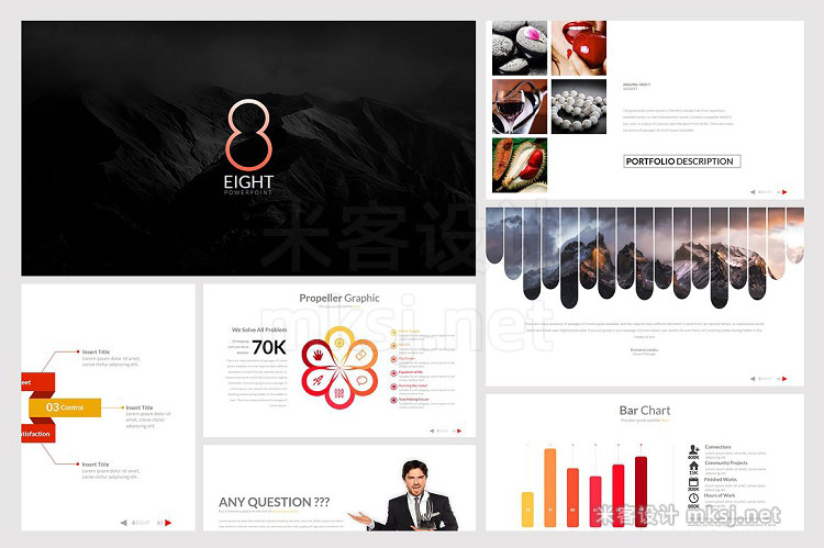 PPT模板 Eight Powerpoint Template