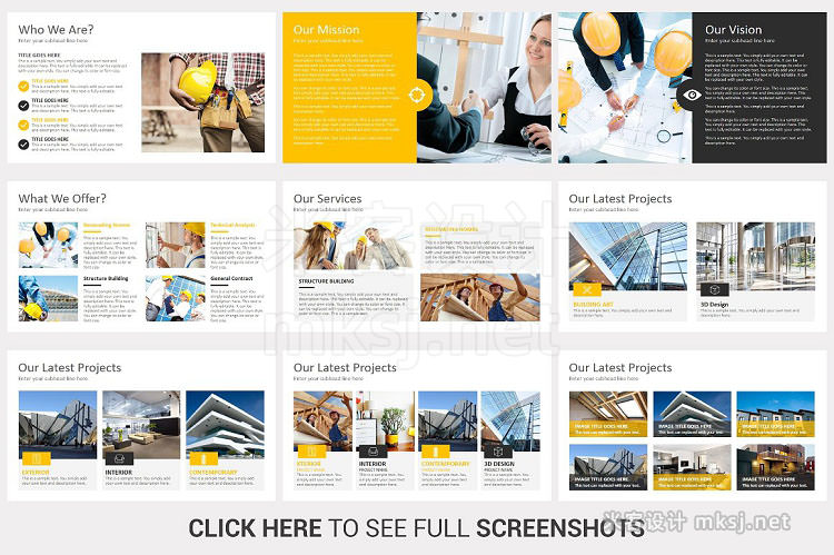 PPT模板 Construction PowerPoint Template