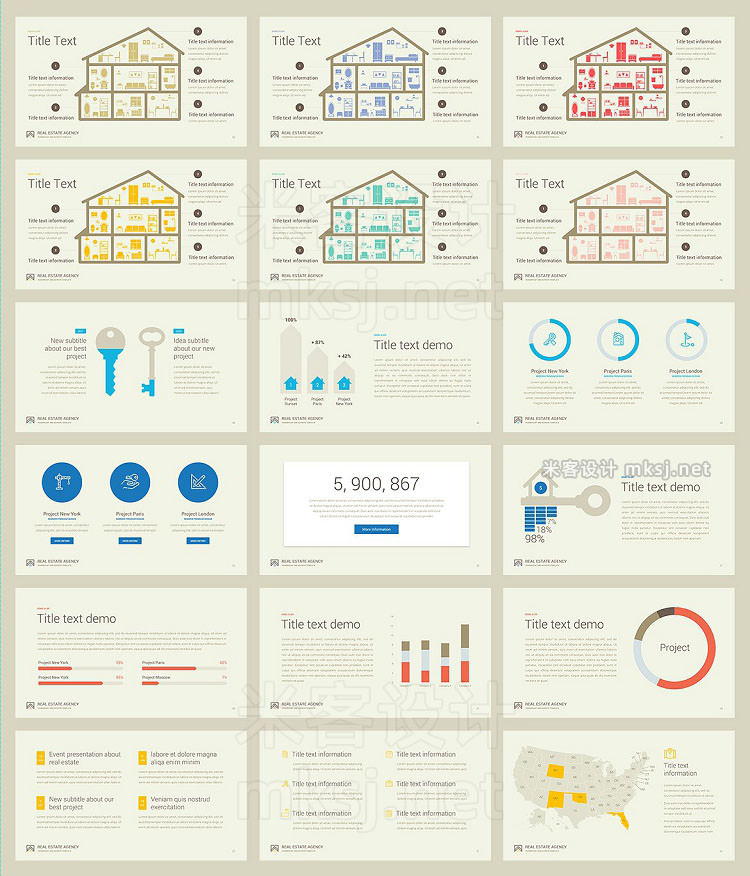 PPT模板 Real Estate PowerPoint Template