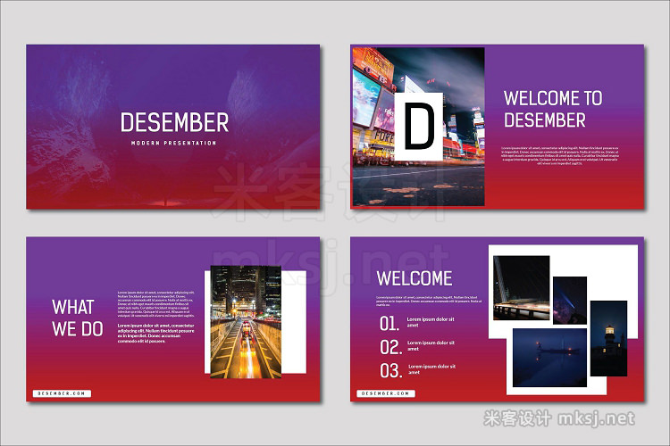 PPT模板 Desember Powerpoint Template