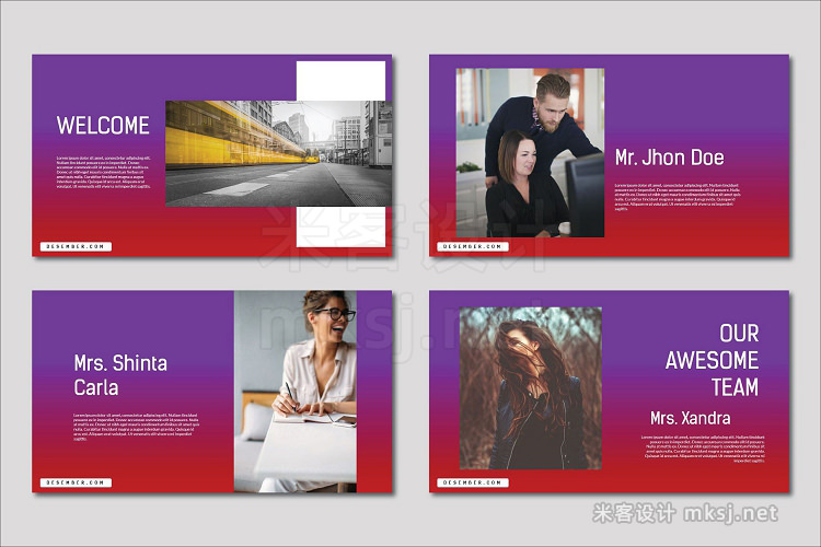 PPT模板 Desember Powerpoint Template