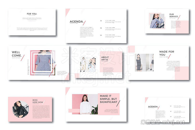 PPT模板 Anggelina Powerpoint Template