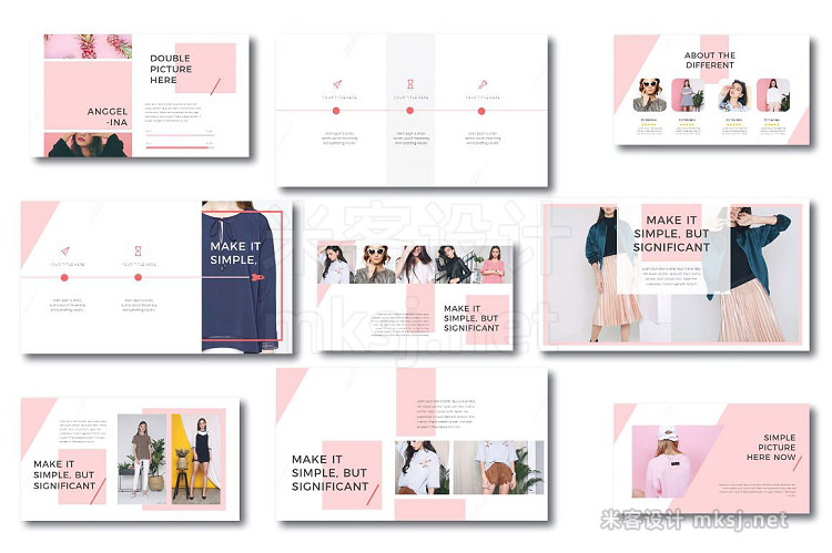 PPT模板 Anggelina Powerpoint Template