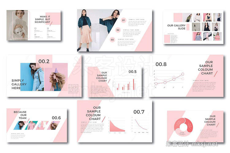 PPT模板 Anggelina Powerpoint Template