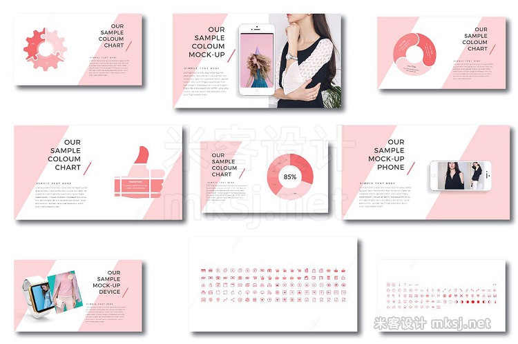 PPT模板 Anggelina Powerpoint Template