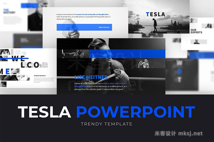 PPT模板 TESLA powerpoint template