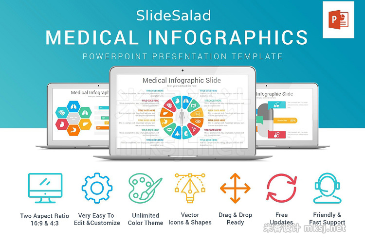 PPT模板 PowerPoint Medical Infographics