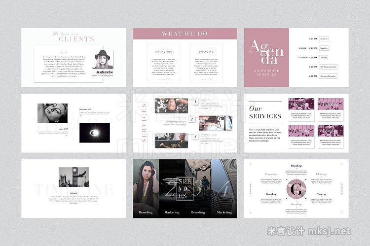 PPT模板 LONDON PowerPoint Template Gift