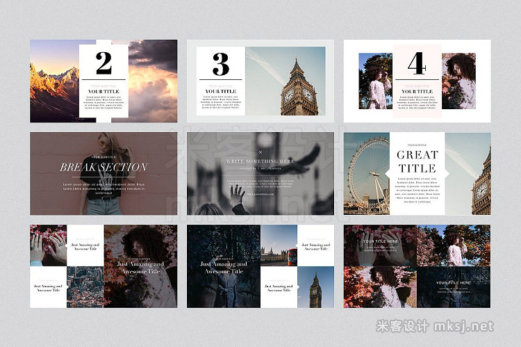 PPT模板 LONDON PowerPoint Template Gift