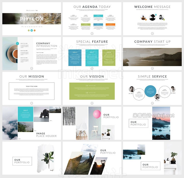 PPT模板 PHYLOX Maximal POWERPOINT Template