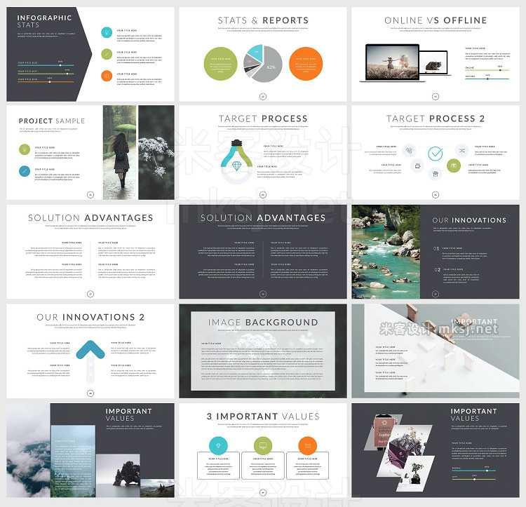PPT模板 PHYLOX Maximal POWERPOINT Template