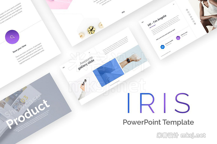 PPT模板 IRIS Minimal PowerPoint Template