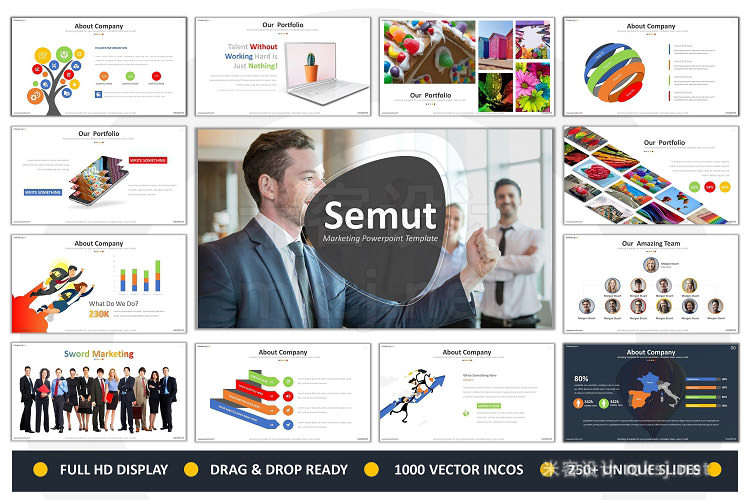 PPT模板 Semut Marketing Powerpoint