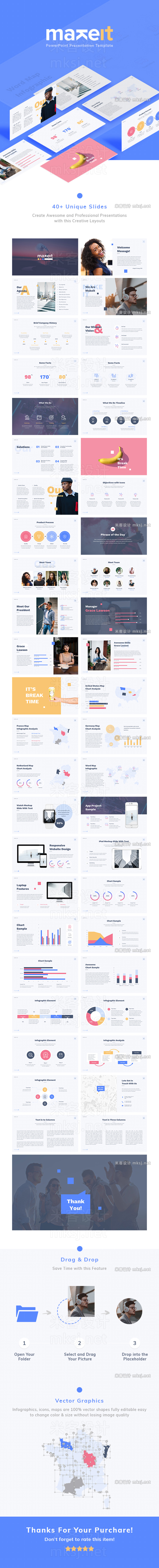 PPT模板 makeit powerpoint presentation template