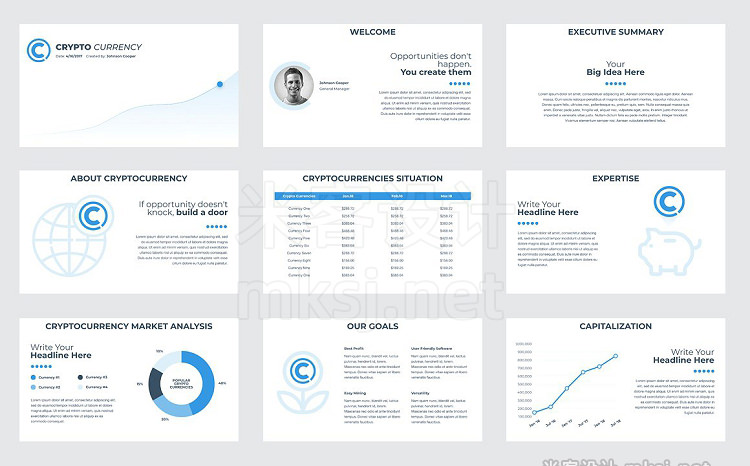 PPT模板 CryptoCurrency PowerPoint