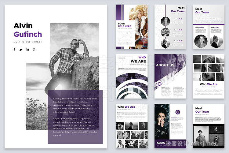 PPT模板 A4 Phantom PowerPoint Template